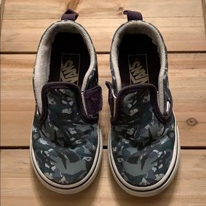 Vans Shark Print Toddler Size 9